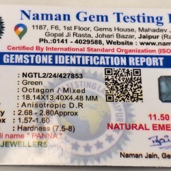 Zambian Emerald – Certified Natural Panna Stone for Mercury